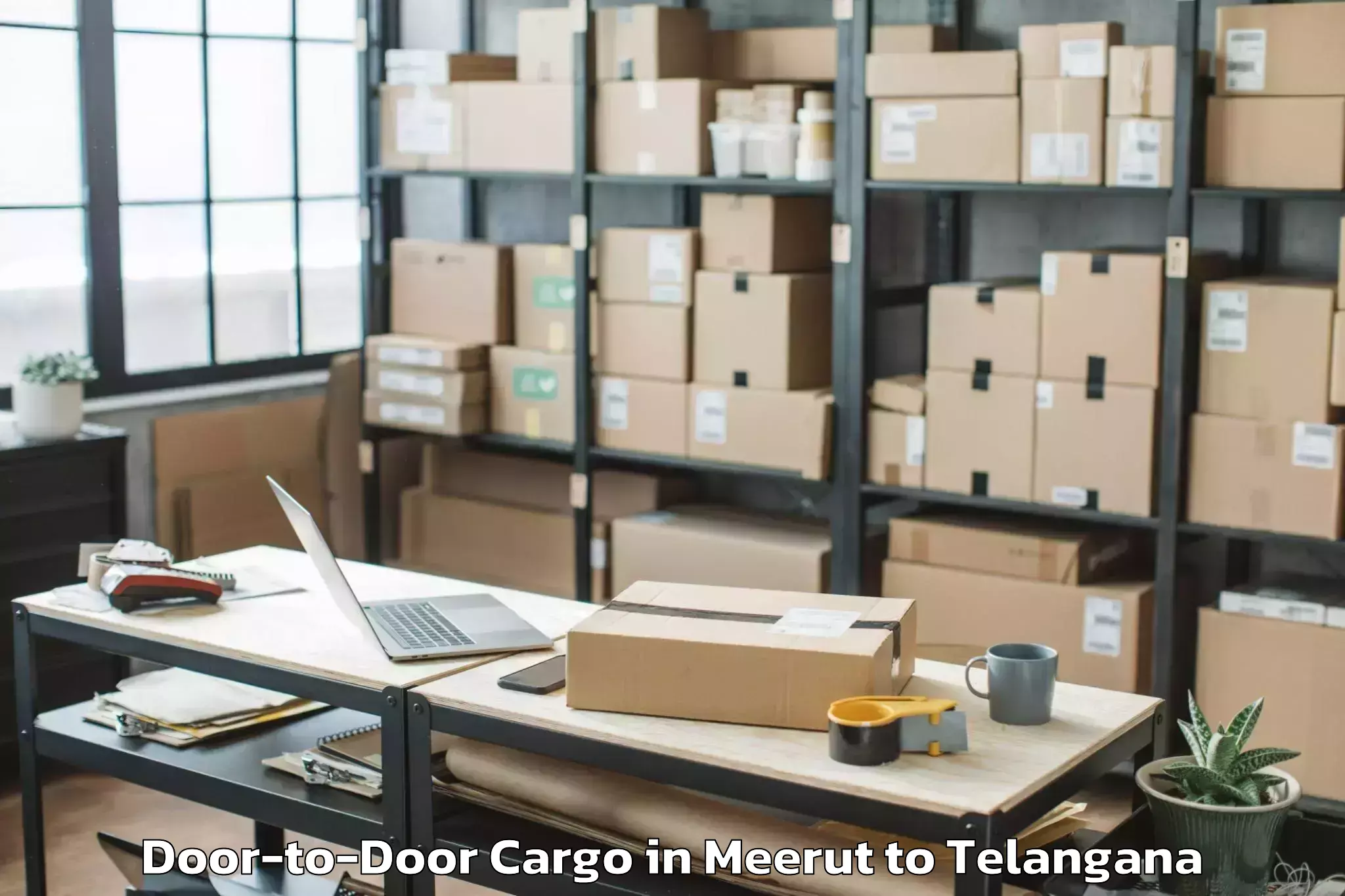 Leading Meerut to Nampally Door To Door Cargo Provider